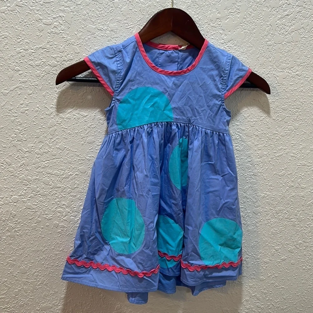 Matilda Jane pink & blue girls dress size 4 GUC